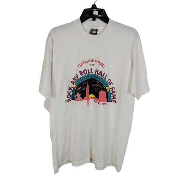 Vintage Screen Stars 1981 Rock and Roll Hall of Fame white short sleeve t shirt - Picture 1 of 5